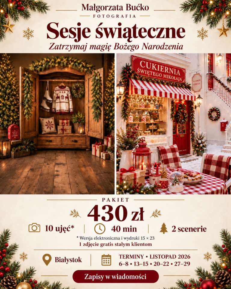 Sesja zdjęciowa świąteczna Białystok
